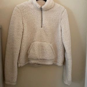 Puffy white Hollister jacket
